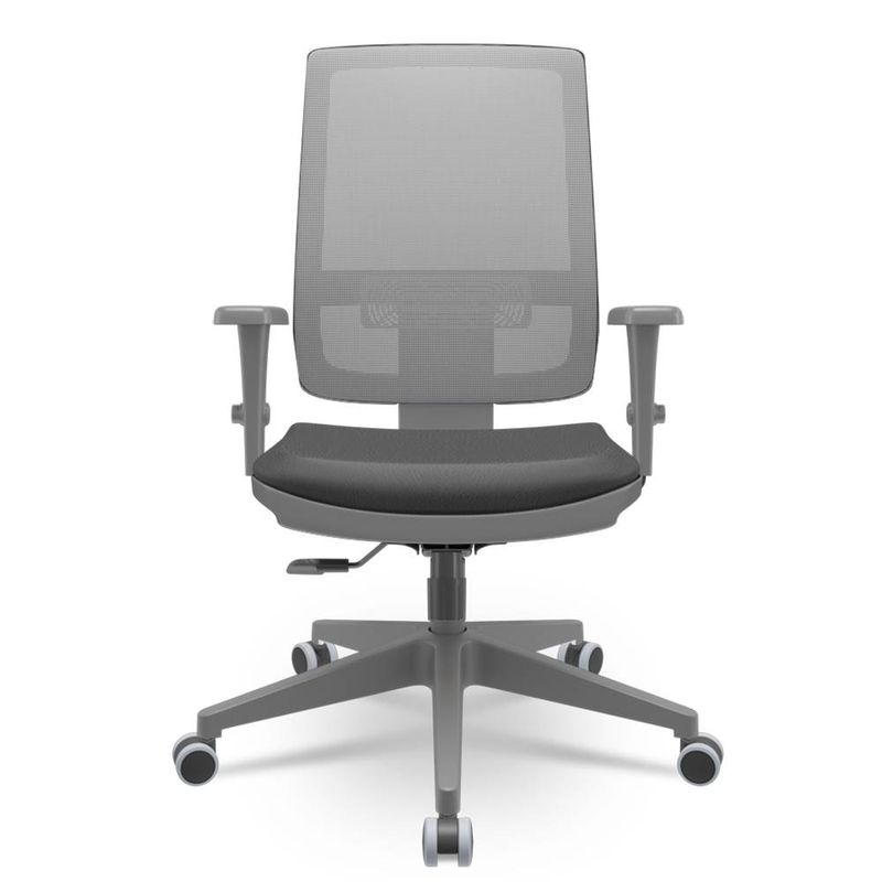 CadeiraBrizzaDiretorGrafiteTelaCinzaAssentoVinilPretoBaseRelaxPlaxPiramidal66396