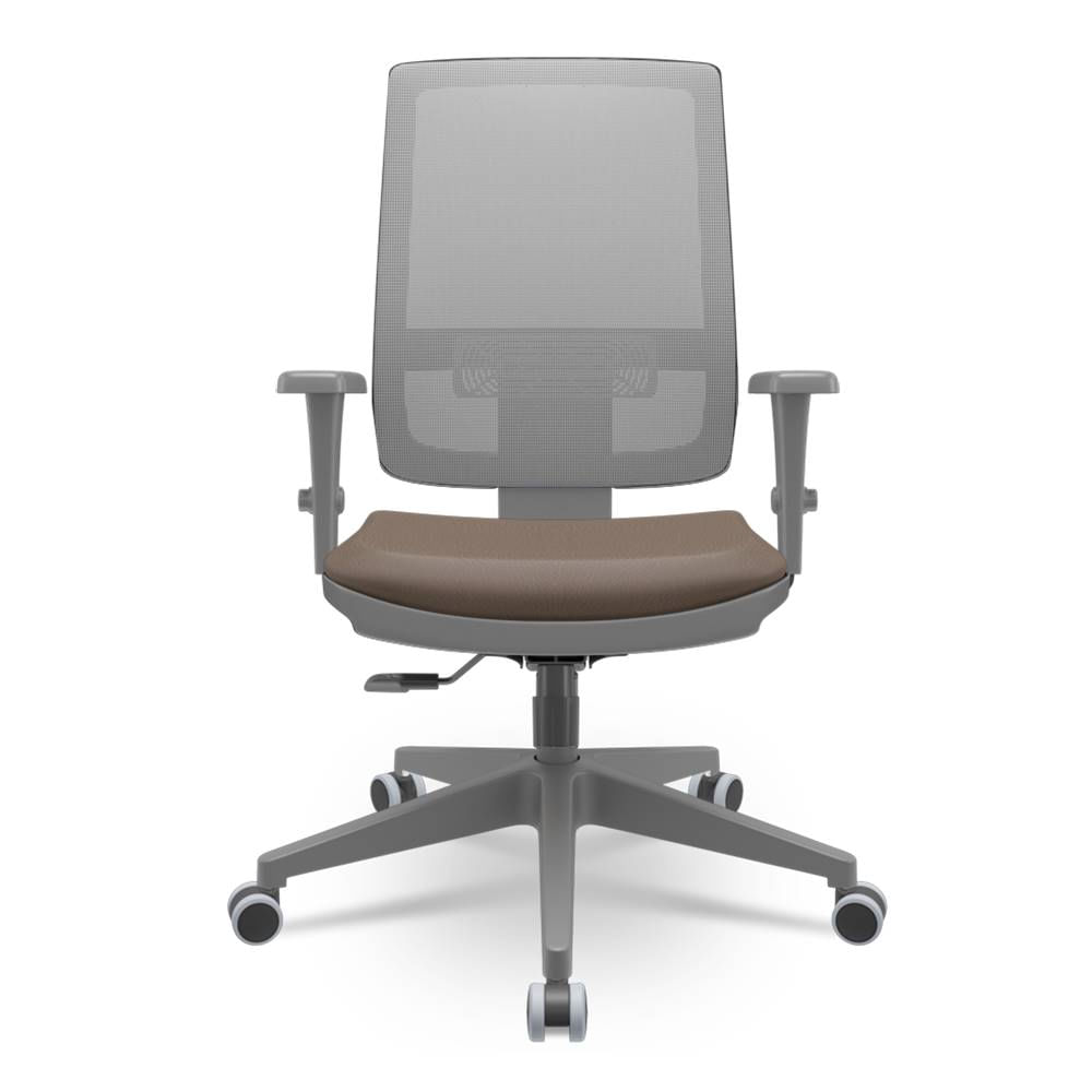 Cadeira-Brizza-Diretor-Grafite-Tela-Cinza-Assento-Vinil-Marrom-Base-RelaxPlax-Piramidal---66397