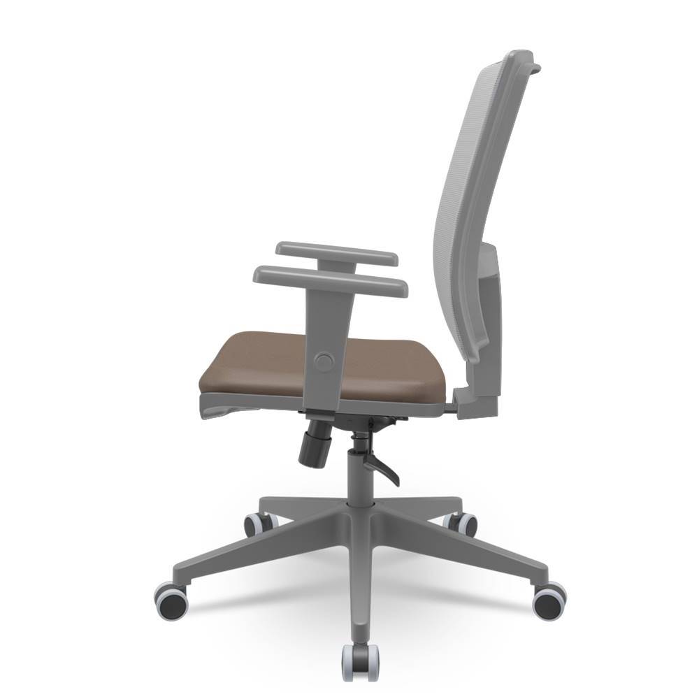 Cadeira-Brizza-Diretor-Grafite-Tela-Cinza-Assento-Vinil-Marrom-Base-RelaxPlax-Piramidal---66397