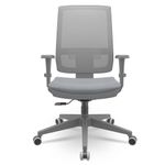 CadeiraBrizzaDiretorGrafiteTelaCinzaAssentoVinilCinzaBaseRelaxPlaxPiramidal66398