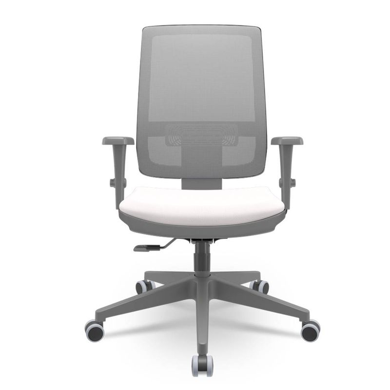 CadeiraBrizzaDiretorGrafiteTelaCinzaAssentoVinilBrancoBaseRelaxPlaxPiramidal66401