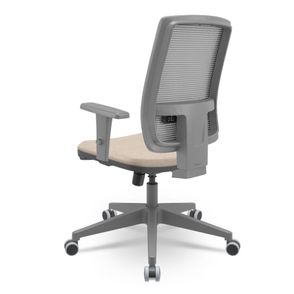 Cadeira Brizza Diretor Grafite Tela Cinza Assento Poliester Fendi Base RelaxPlax Piramidal - 66405