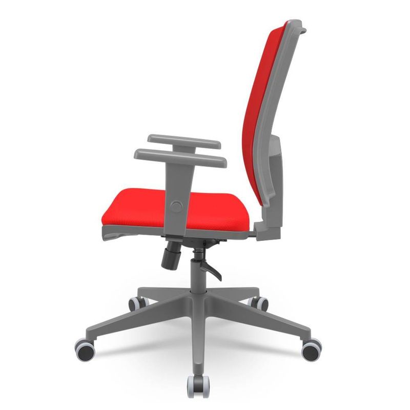 CadeiraBrizzaDiretorGrafiteTelaVermelhoAssentoAeroVermelhoBaseRelaxPlaxPiramidal66410