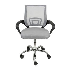 Cadeira Office Osorno Tela Mesh Cinza e Preto Base Cromada - 66622