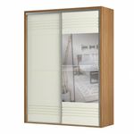 RoupeiroMenfis2PortascomEspelhocorFreijoOffWhite180cm