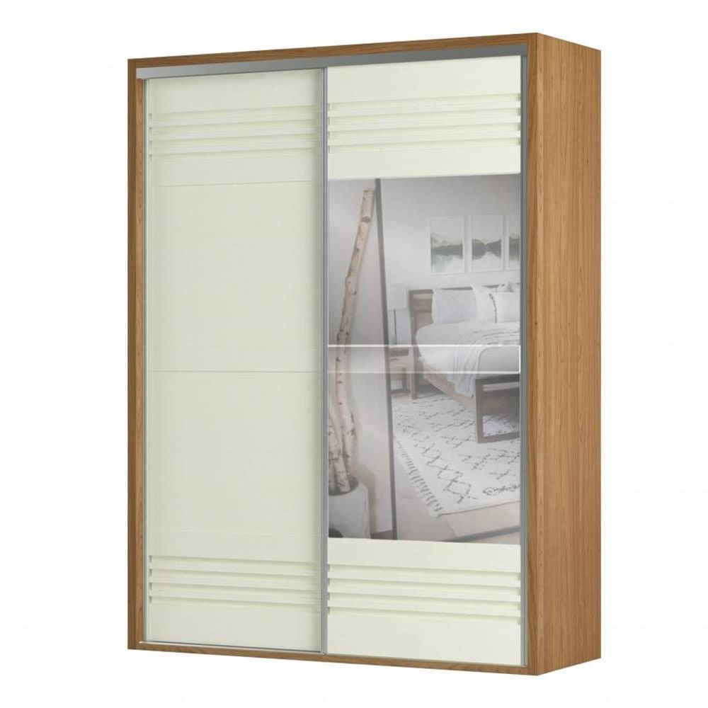 Roupeiro-Menfis-2-Portas-com-Espelho-cor-Freijo-Off-White-180cm-