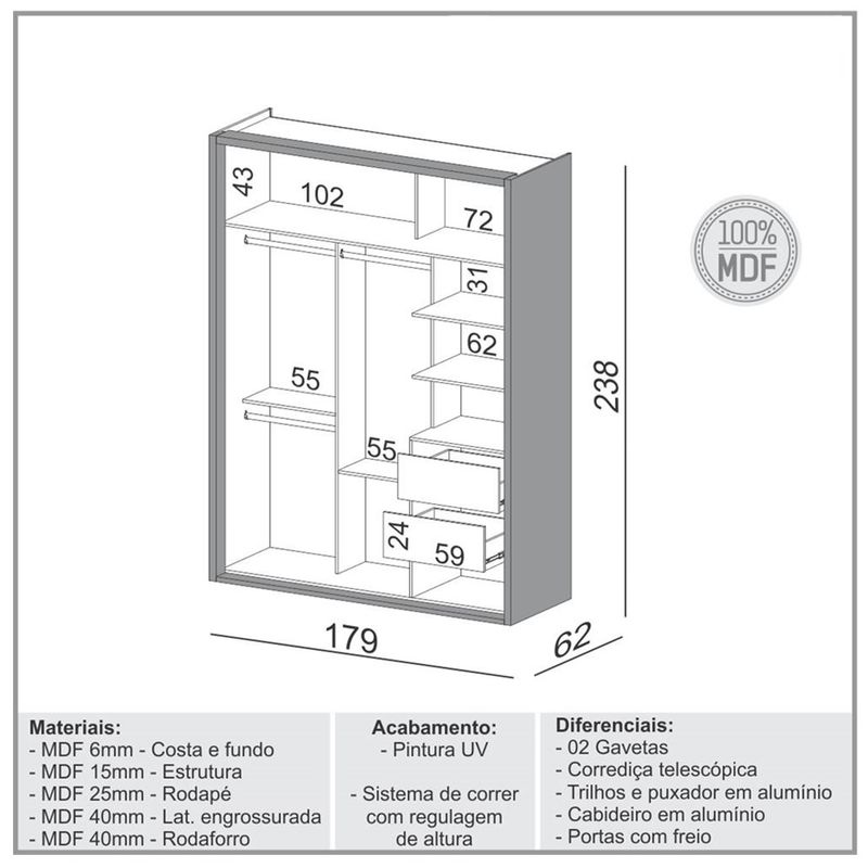 RoupeiroMenfis2PortascorFreijoOffWhite180cm