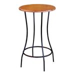 MesaBistroToutouseBaseAcoTampoMadeiraCastanho105cm55322