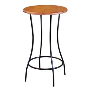 Mesa Bistro Toutouse Base Aço Tampo Madeira Castanho 105cm - 55322