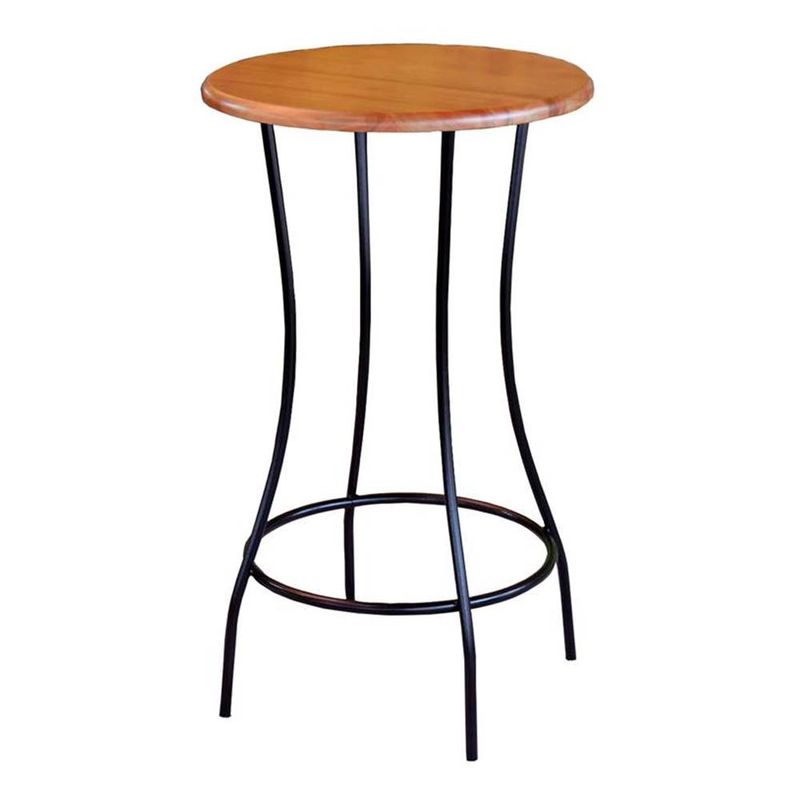 MesaBistroToutouseBaseAcoTampoMadeiraCastanho105cm55322