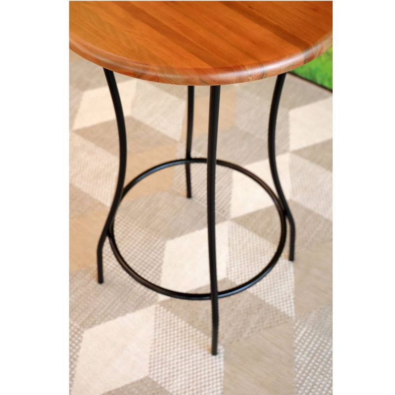 MesaBistroToutouseBaseAcoTampoMadeiraCastanho105cm55322