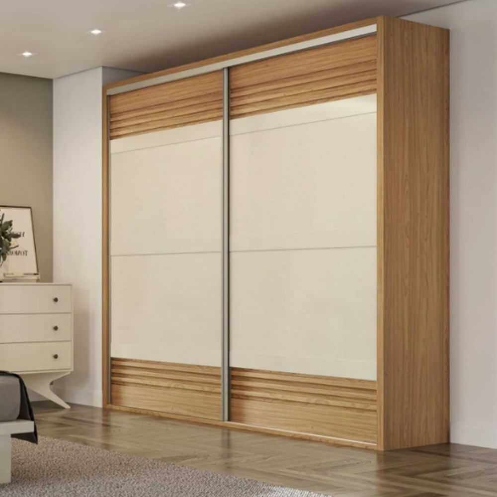 Roupeiro-Menfis-2-Portas-cor-Freijo-com-detalhes-Off-White-267cm-
