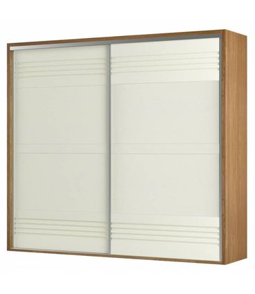 Roupeiro Menfis 2 Portas cor Freijo Off White 267cm - 66711