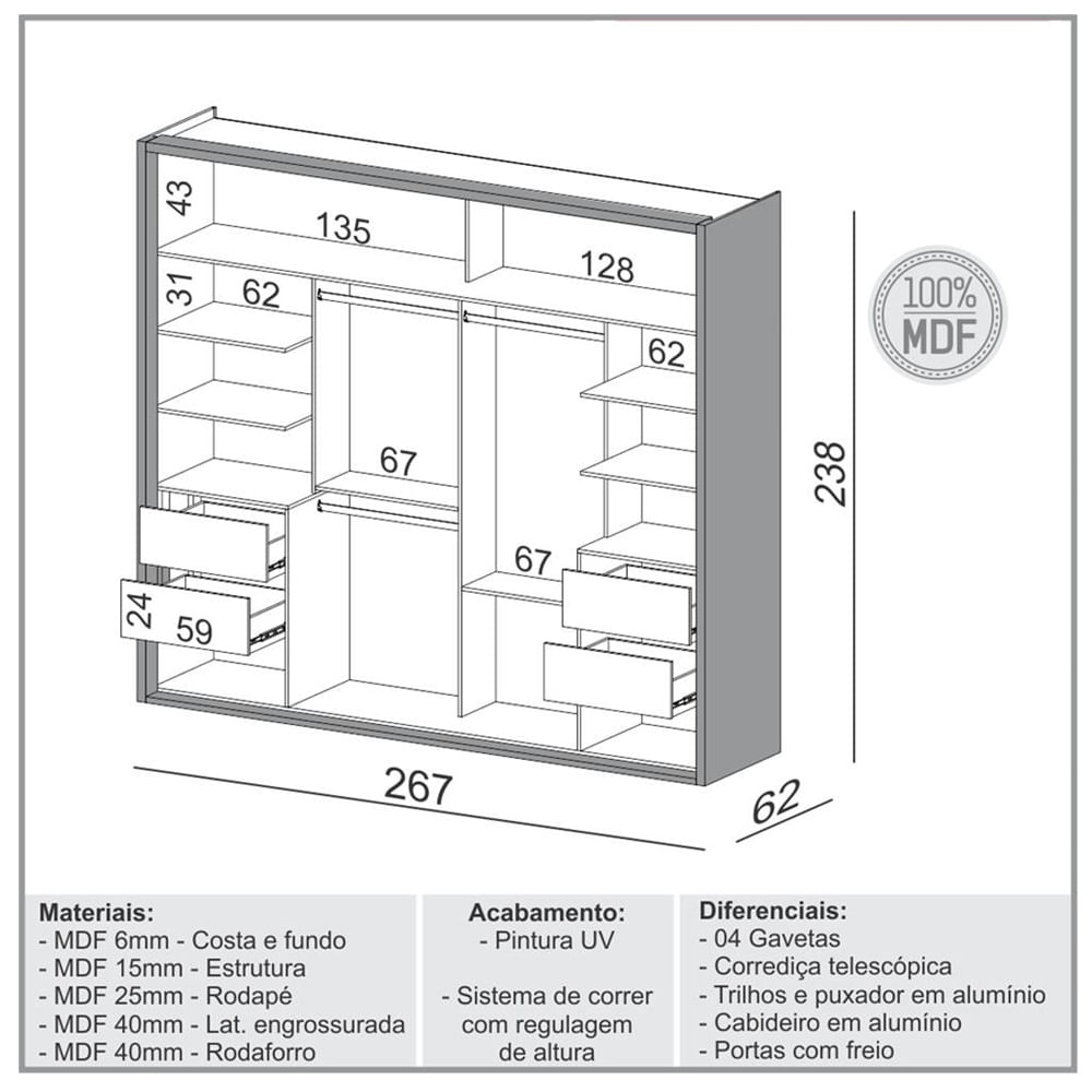 Roupeiro-Menfis-2-Portas-cor-Freijo-Off-White-267cm