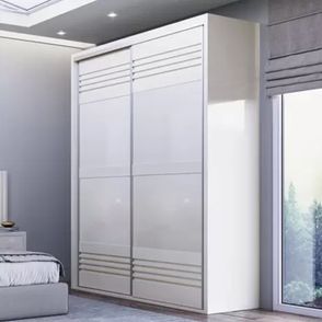 Roupeiro Menfis 2 Portas cor Off White 267cm - 66712