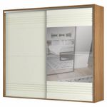 RoupeiroMenfis2PortascomEspelhocorFreijoOffWhite267cm