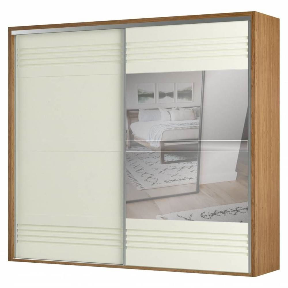 Roupeiro-Menfis-2-Portas-com-Espelho-cor-Freijo-Off-White-267cm