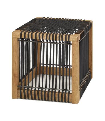 Puff Alcacer Corda Preta Stain Jatoba 40cm - 67151