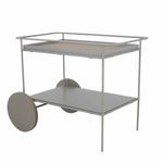 CarrinhoBarOttoChampagnereRecouroFendicomBaseChampagner92cm