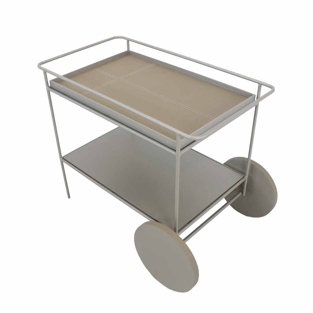 Carrinho-Bar-Otto-Champagner-e-Recouro-Fendi-com-Base-Champagner-92-cm