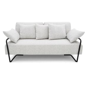 Sofa Lubeck 2 Lugares cor Cinza com Pés Pretos 180 cm - 67290