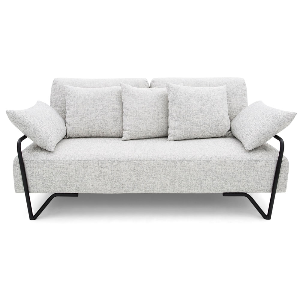 Sofa-2-lugares-cinza-com-pes-pretos-e-2-almofadas