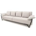 SofaLubeck4LugarescorCinzacomPesPretos260cm67298