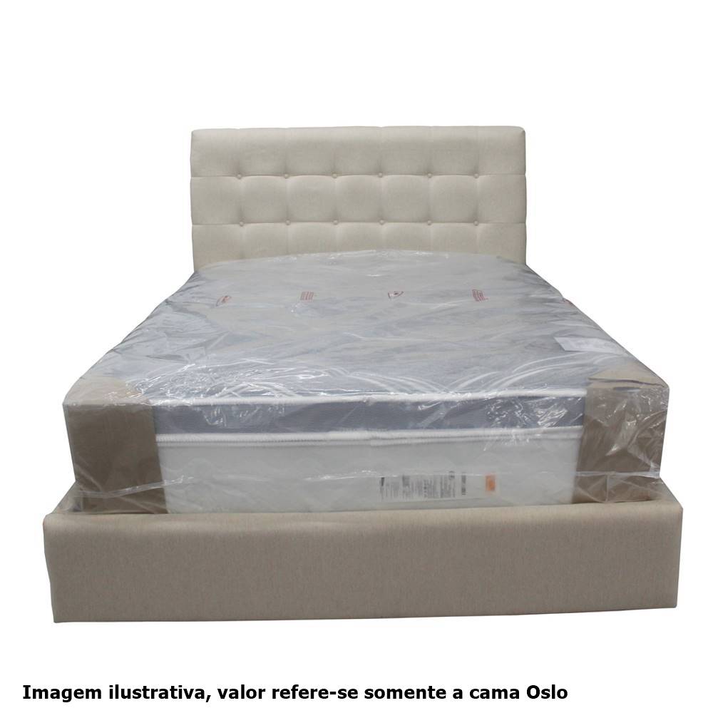 imagem ilustrativa da cama oslo com colchão casal de 138cm