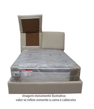 Cama One Touch Bege para Colchão Casal 138cm - 67343