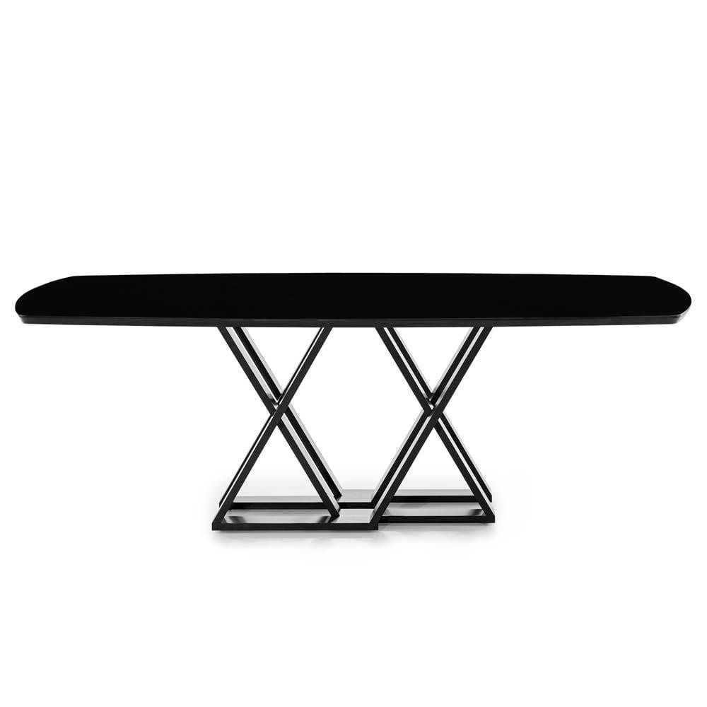 Mesa-Jantar-Namur-Retangular-Tampo-Barril-com-Vidro-Preto-e-Base-Preta-180cm---67350