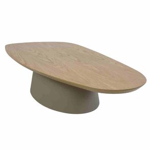 Mesa Centro Onix Baixa Carvalho Branco Base Recouro Fendi 138cm - 67419