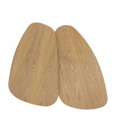 Mesa de Centro Onix Baixa e Alta Carvalho Branco Base Recouro Fendi 138cm - 67423