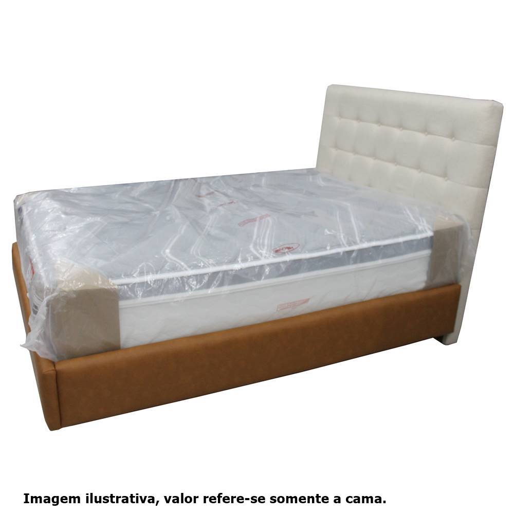 cama oslo casal com um colchão embalado imagem ilustrativa