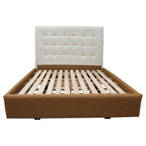 Cama Oslo Bege e Caramelo para Colchão King 193cm - 67407