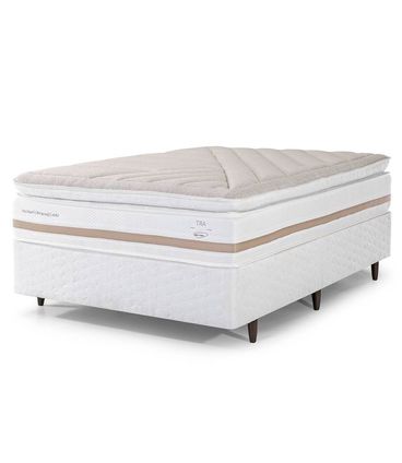 Conjunto Box Queen Size Sun Fresh One Side Pillow Top Base Fendi 158X198cm - 67441