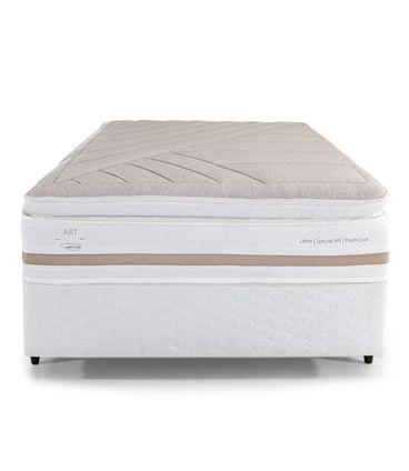 Conjunto Box King Size Sun Fresh One Side Pillow Top Base Fendi 193X203cm - 67443