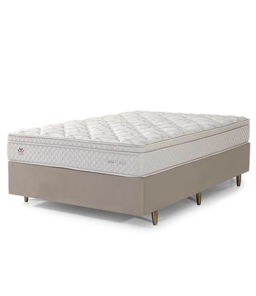 Conjunto Box Casal Lordelo One Side Pillow Top Base Idea Baixo 138x188cm - 67447