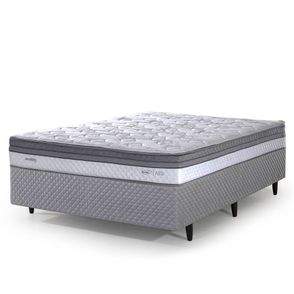 Conjunto Box Casal Évora One Side Pillow Top Base Idea Baixo 138x188cm - 67452