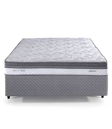 Conjunto Box Casal Évora One Side Pillow Top Base Idea Baixo 138x188cm - 67452