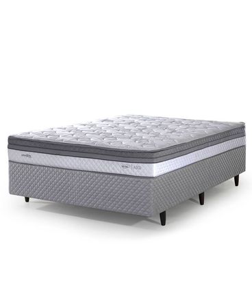 Conjunto Box Solteiro Évora One Side Pillow Top Base Idea Alto 88x188cm - 67458