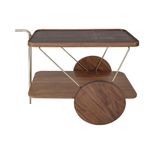 CarrinhoparaBarSertaoCouroCastanhocomNogueiraeBaseGold110cm