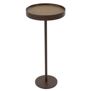 Mesa de Apoio Tokyo Media Recouro Caramelo com Base em Aco Corten - 66847