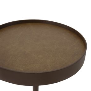 Mesa de Apoio Tokyo Media Recouro Caramelo com Base em Aco Corten - 66847