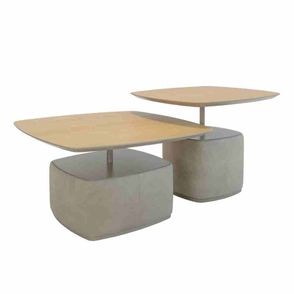 Mesa Lateral Alta Blend com Tampo em Carvalho Cru Haste Fendi e Base Soft 60 cm - 67611