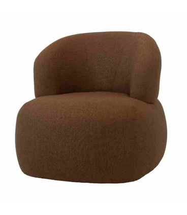 Poltrona Florence com Base Fixa em Linho Terra Cota 73 cm - 67612