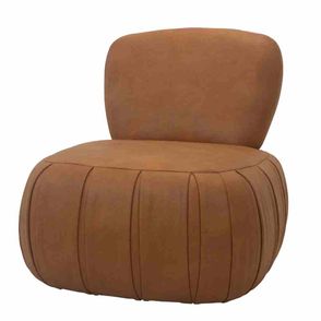 Poltrona Cloud com Base Fixa em Pu Caramelo 74 cm - 67619