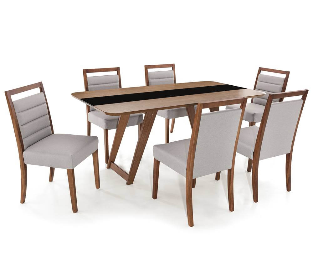 Conjunto-Mesa-de-Jantar-Lovaina-Vidro-Preto---Cadeiras-Tienen-Encosto-Estofado---67635
