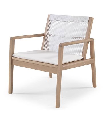 Poltrona Dover Madeira Macica Acabamento Verniz Amendoa - 67668