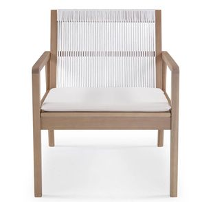 Poltrona Dover Madeira Macica Acabamento Verniz Amendoa - 67668