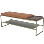 BancoSapateiraErosAssentoTerracotaNogueiraeBaseDourada